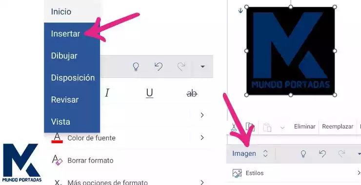 insertar imágenes en el documento de word para el celular # 4