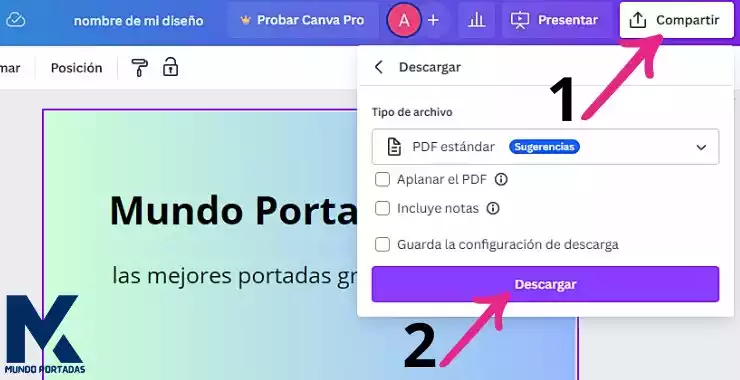 paso 2 descarga el archivo de canva